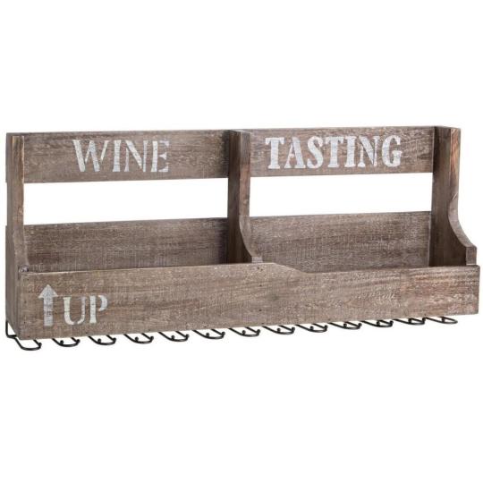 stenovy drziak na vino drziak na flase doplnok vinaren skrina rustikalni drziak na pohare stenovy recyklovane drevo rustikalne vintage retro.jpg